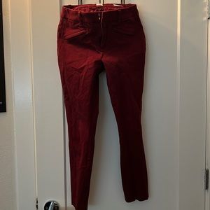 Gap burgundy skinny pants